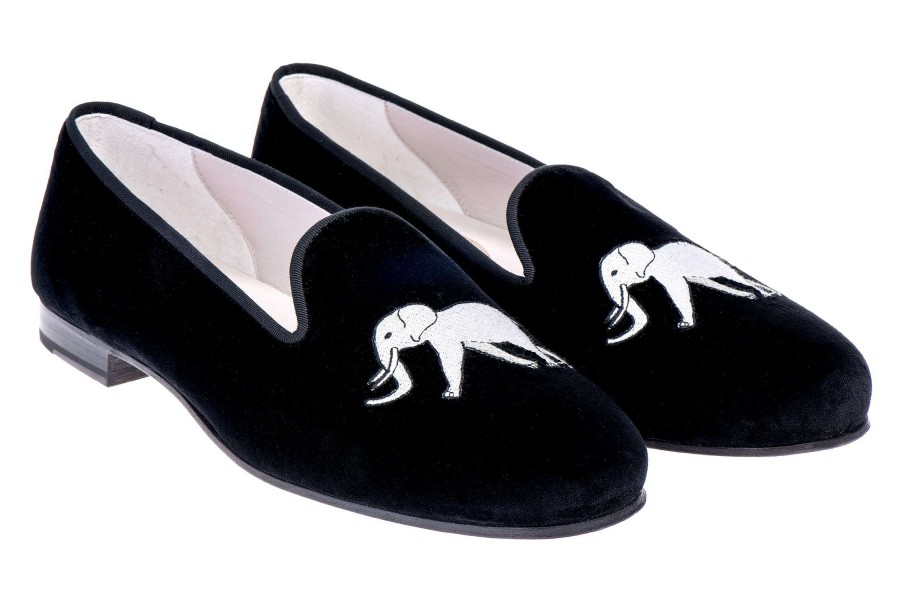 Women * | Official Stubbs & Wootton Elephant (Leh) Women Slipper Black