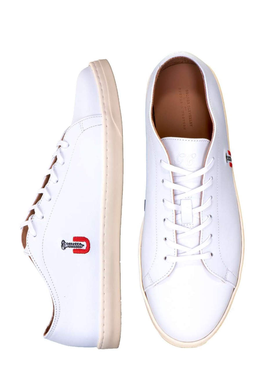 Men * | Cheap Online George Cleverley College Trainer (Men) White