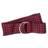 Accessories * | Hot Sell Medallion Silk Belt Red