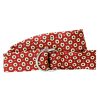 Accessories * | Cheap Online Medallion Cranberry Silk Belt Red