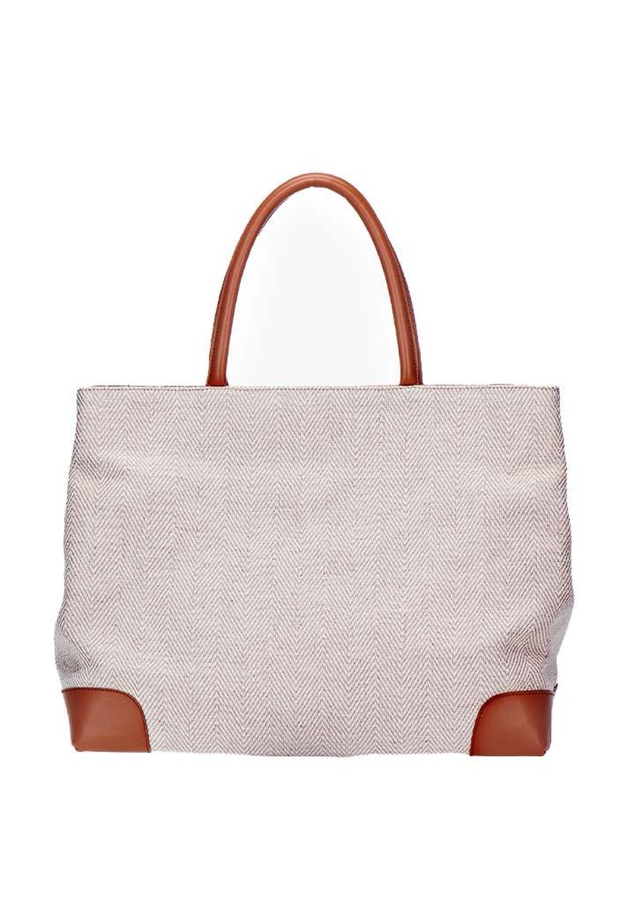 Accessories * | Free Delivery Tote Tote Herringbone