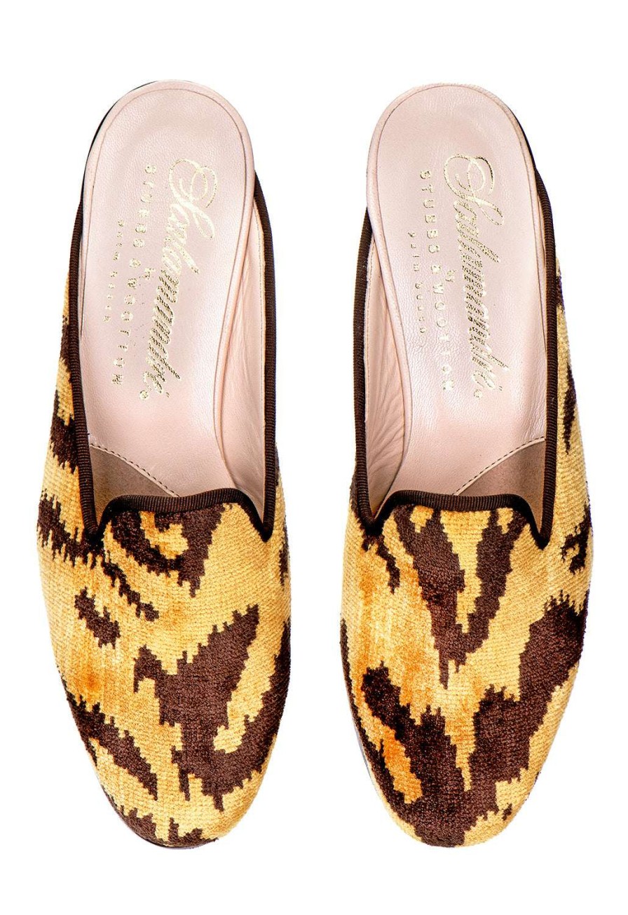 Women * | Classical Scalamandre Collaboration Tigre Mule (Women) Gold