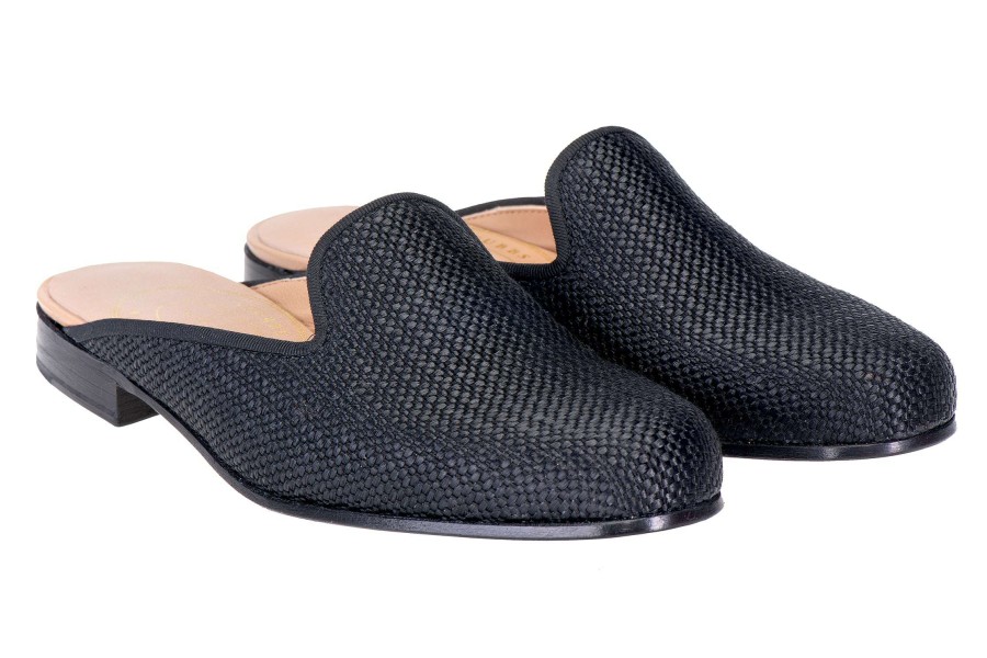 Women * | Fashionable New Additions Women Raffia Black